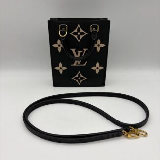 LV Nano Tote Black Leather Piano Score Mini Authentic
