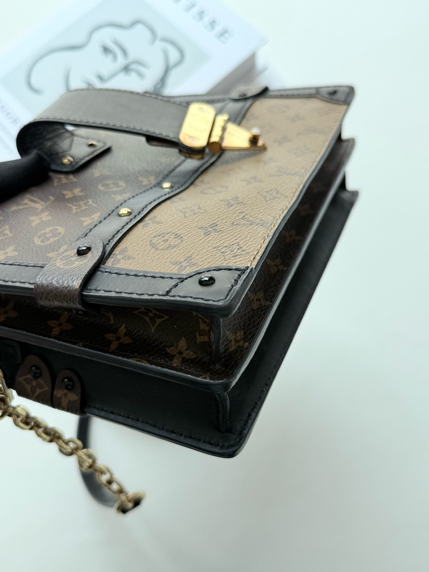 LV Trunk Clutch Monogram Brown Soft Trunk 2019 Chip Authentic - Image 9