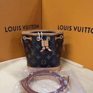 LV Monogram Nano Bucket Bag Authentic
