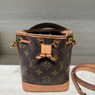 LV Louis Vuitton Nano Noe Handbag Crossbody Authentic