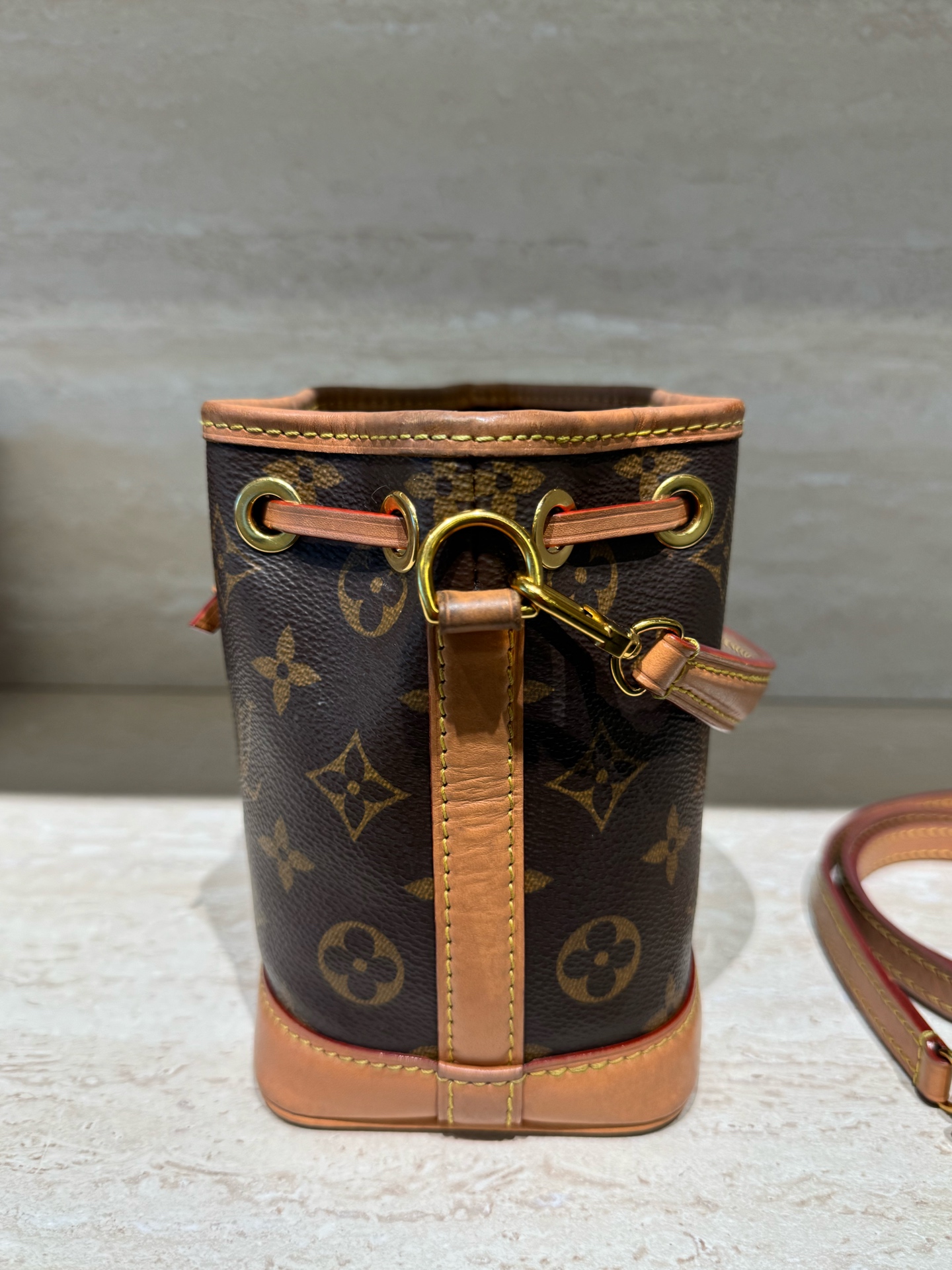 LV Louis Vuitton Nano Noe Handbag Crossbody Authentic - Image 3