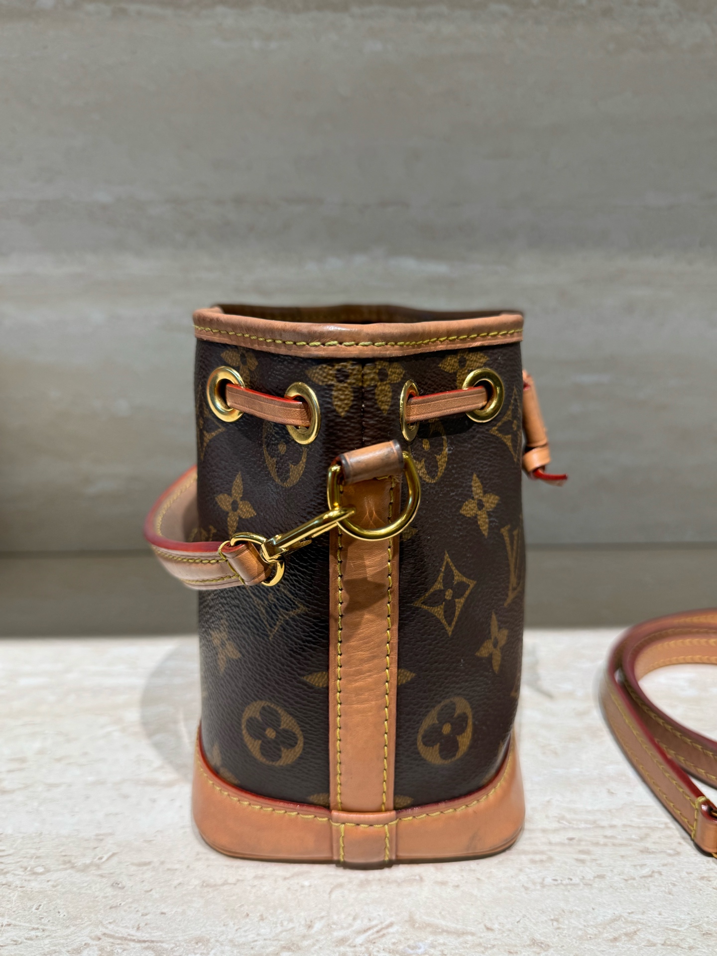 LV Louis Vuitton Nano Noe Handbag Crossbody Authentic - Image 4