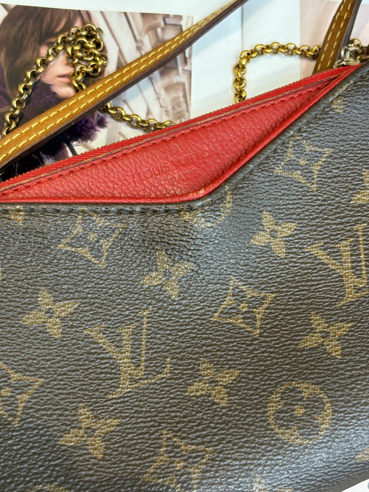 LV Louis Vuitton Mini Legend Bag 2017 Monogram Red Crossbody Authentic - Image 3