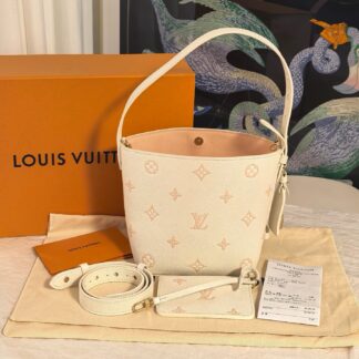 LV All In BB Strawberry Milk Pink Monogram Leather Authentic