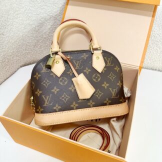 LV Louis Vuitton Alma BB Monogram Canvas Crossbody Bag Authentic