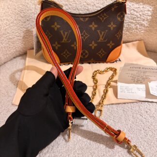LV Louis Vuitton Boulogne Monogram Nano Yellow Crossbody Shoulder Bag Authentic