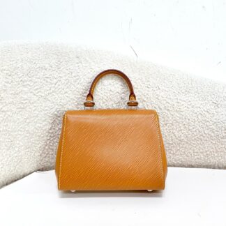 LV Cluny Crossbody Bag Caramel Brown Leather Authentic