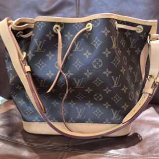 LV Louis Vuitton Noe BB Monogram Canvas Bucket Bag Authentic