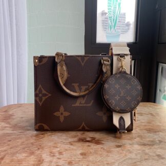 LV Louis Vuitton ONTHEGO Small Monogram Canvas Tote Authentic