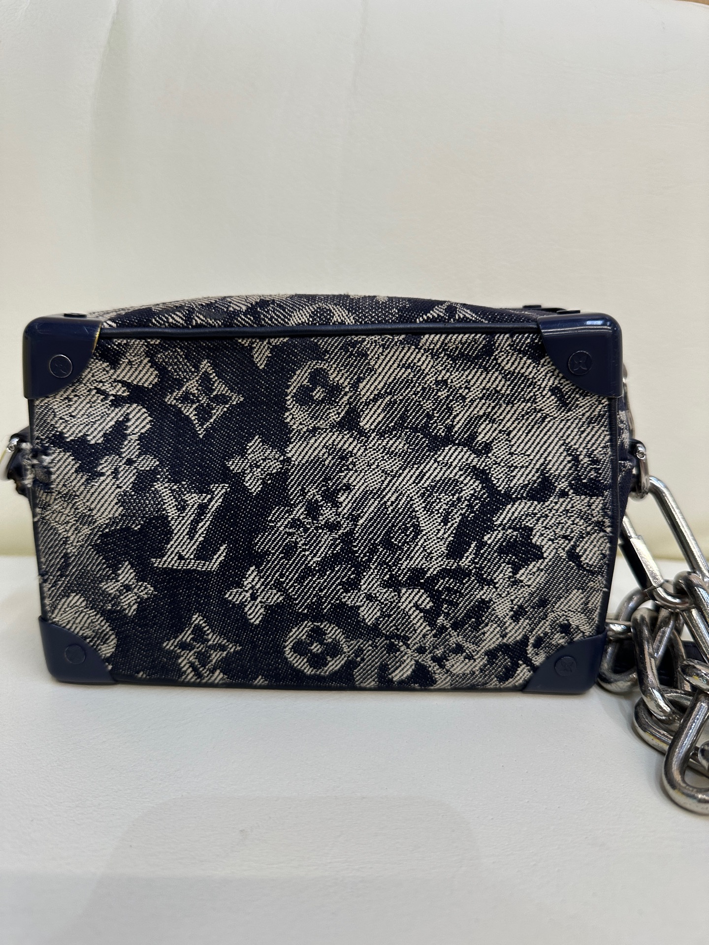 LV Mini Soft Trunk Denim Limited Edition Crossbody Chain Bag Authentic - Image 2