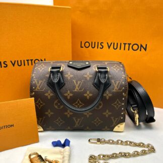 LV Louis Vuitton Speedy Trunk 20 Chain Shoulder Bag Authentic