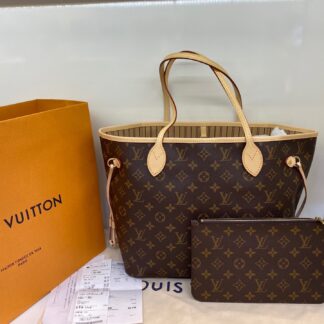 Louis Vuitton Neverfull MM Monogram Tote Bag Authentic