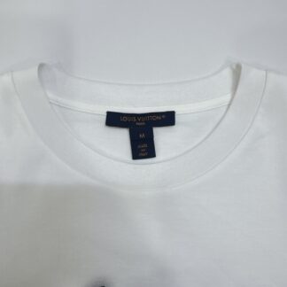 LV Louis Vuitton Monogram Crew Neck Short Sleeve T-Shirt White M Authentic