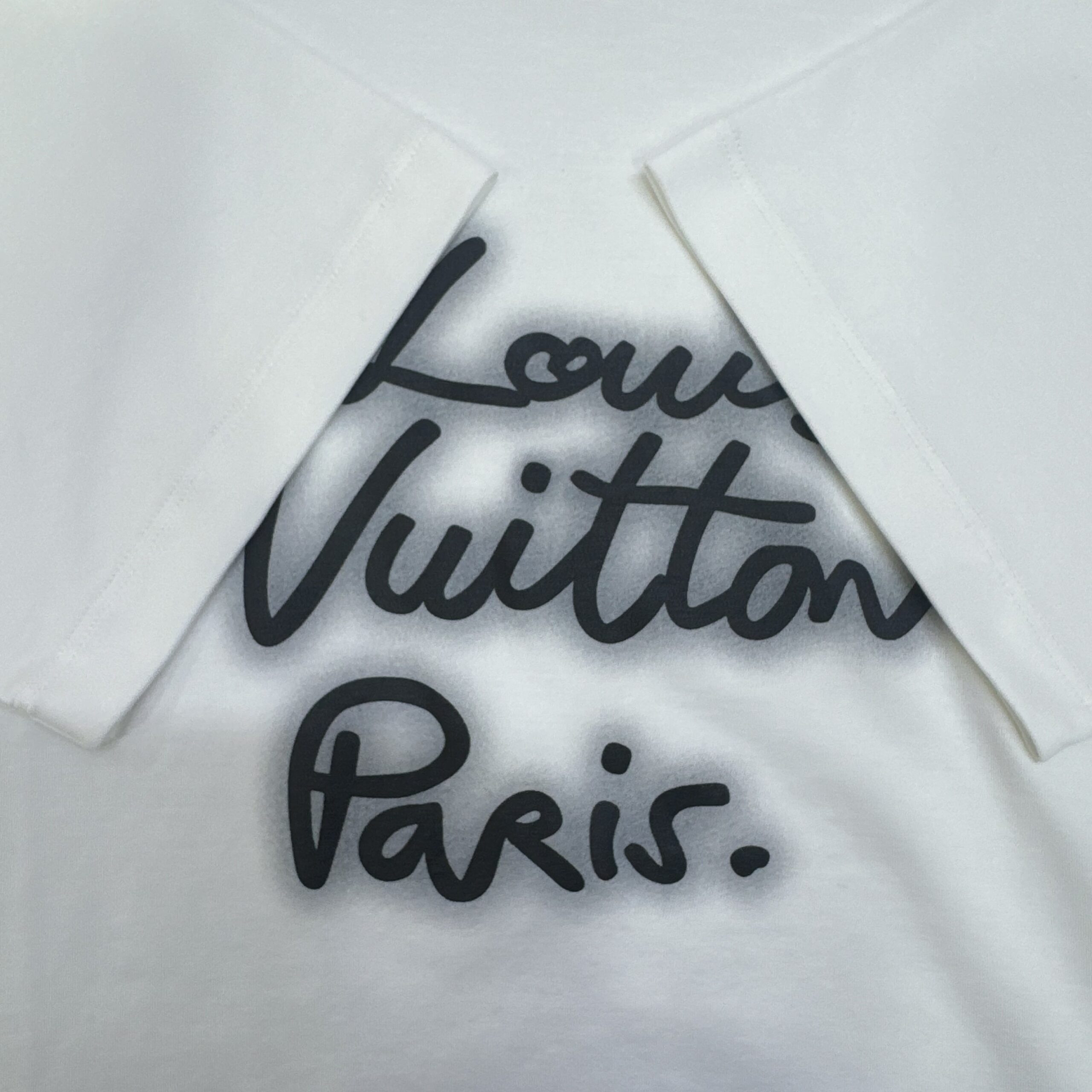 LV Louis Vuitton Monogram Crew Neck Short Sleeve T-Shirt White M Authentic - Image 2