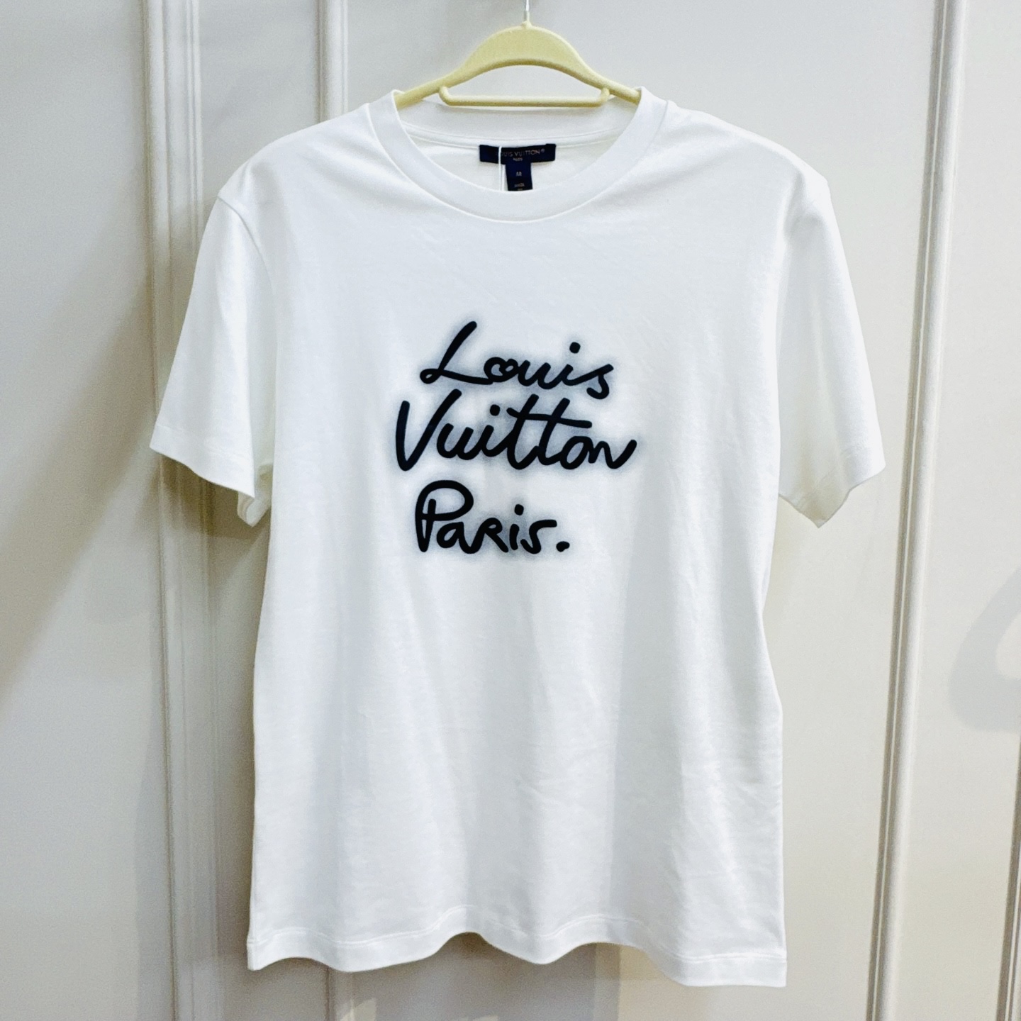 LV Louis Vuitton Monogram Crew Neck Short Sleeve T-Shirt White M Authentic - Image 5