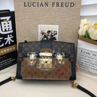 LV Dual-Color Monogram Soft Box Bag CCB003 Authentic