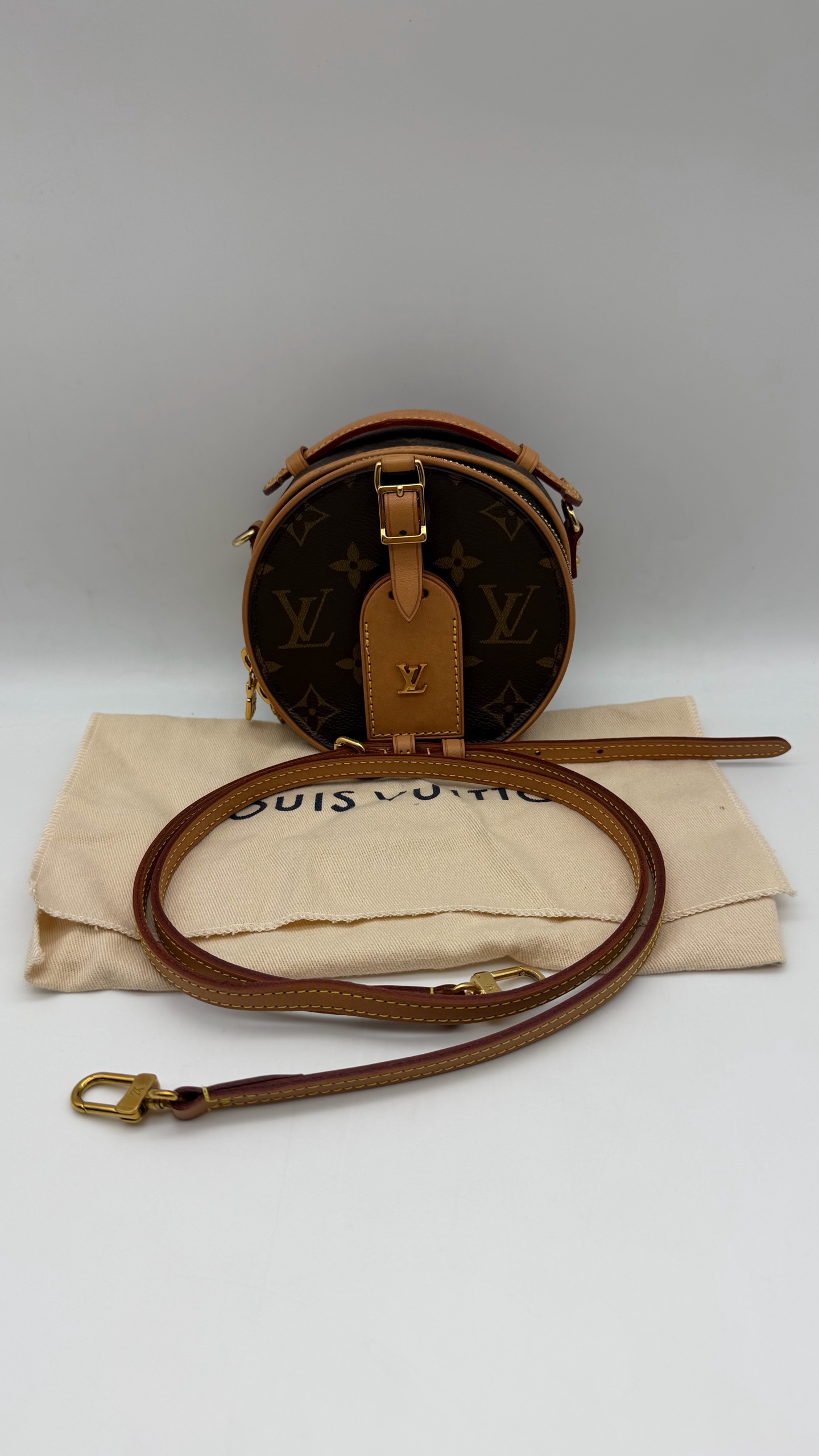 LV Mini Boite Chapeau Monogram Canvas Crossbody Authentic