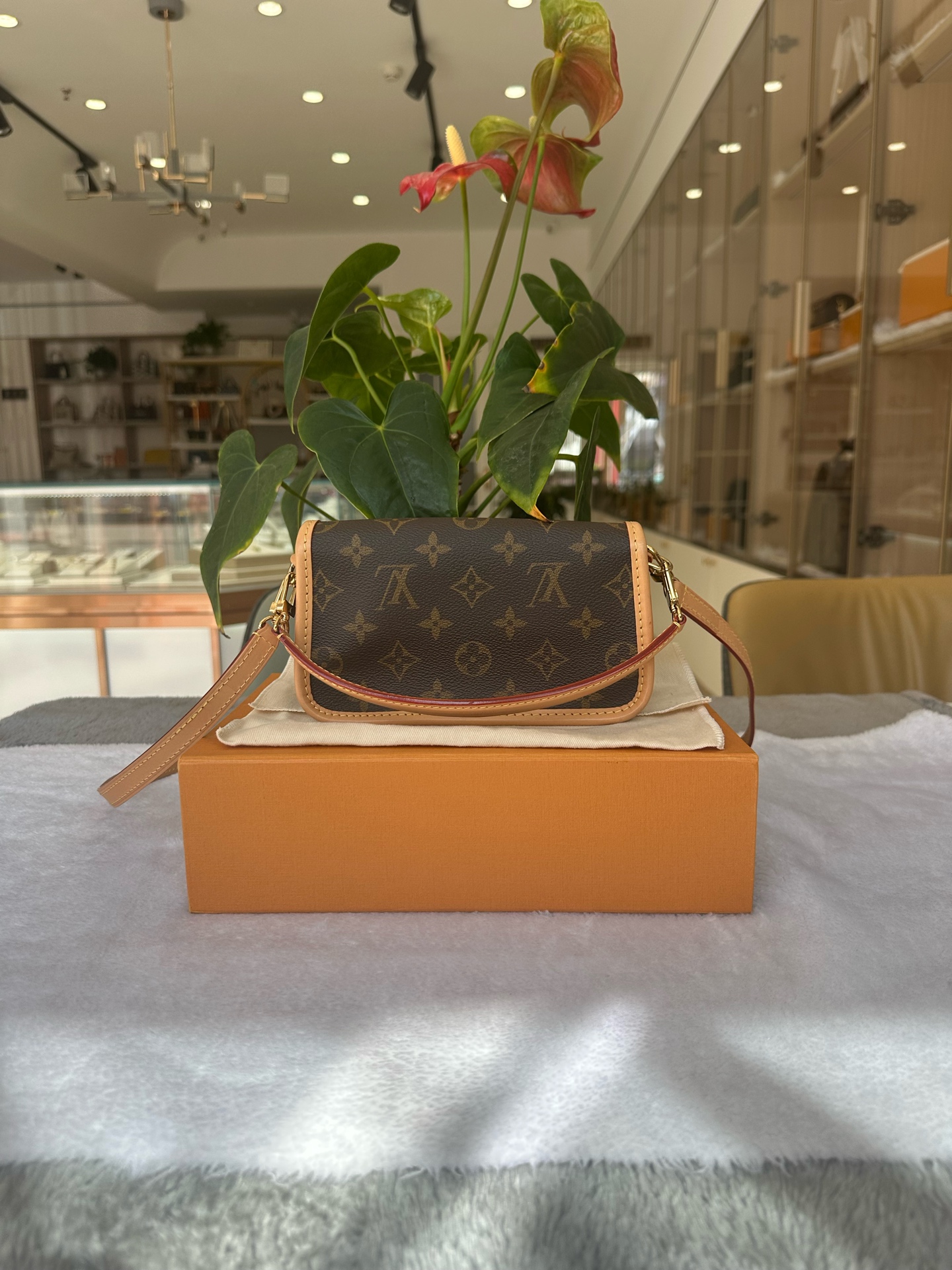 LV Louis Vuitton Nano Diane Monogram Mini Bag M83298 Authentic - Image 2