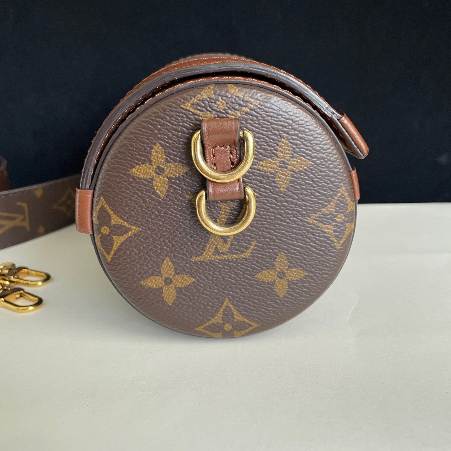LV Papillon Trunk Monogram Shoulder Bag Crossbody Chain Dual Straps Du Authentic - Image 3