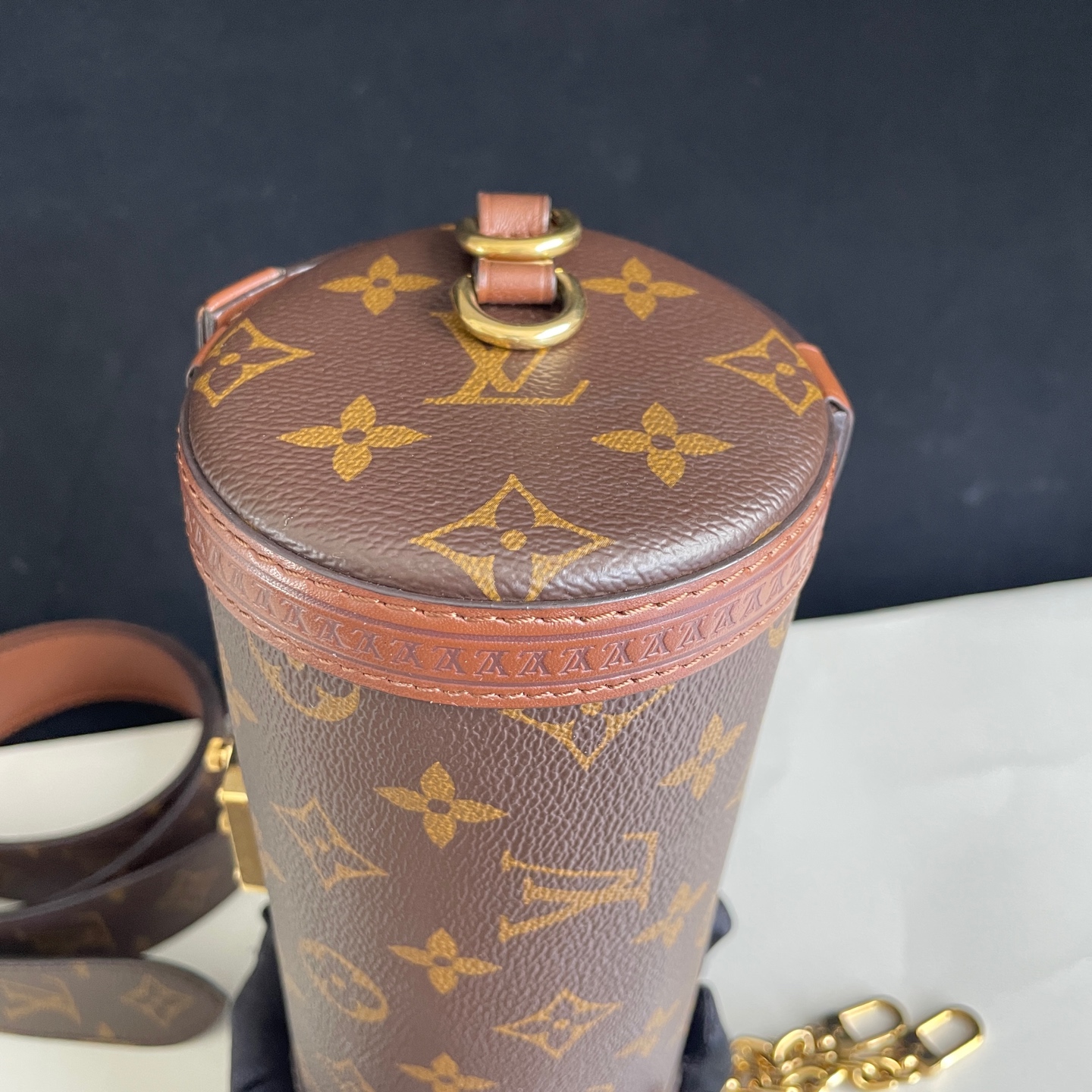 LV Papillon Trunk Monogram Shoulder Bag Crossbody Chain Dual Straps Du Authentic - Image 5