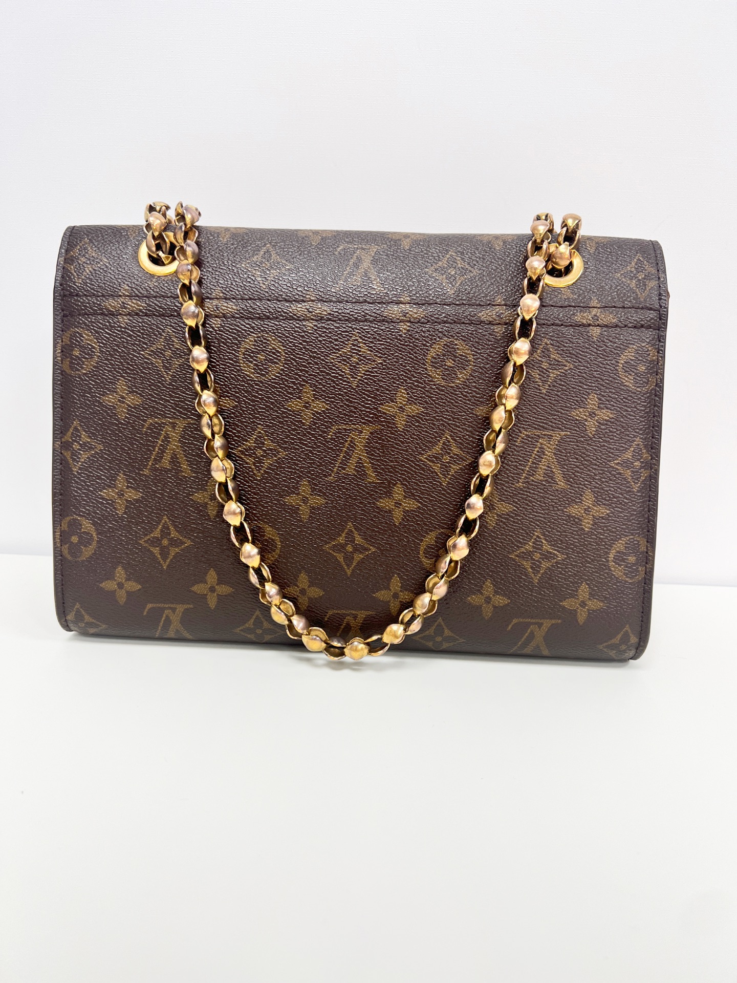 LV Victoria Red Monogram Canvas Crossbody Bag Authentic - Image 2