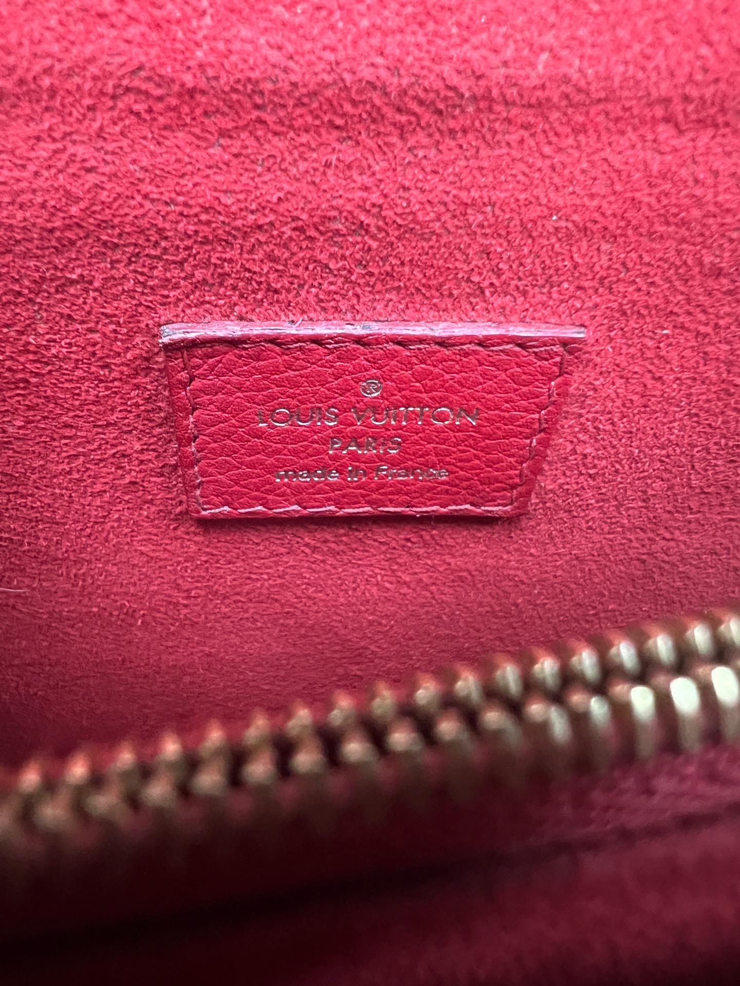 LV Victoria Red Monogram Canvas Crossbody Bag Authentic - Image 6