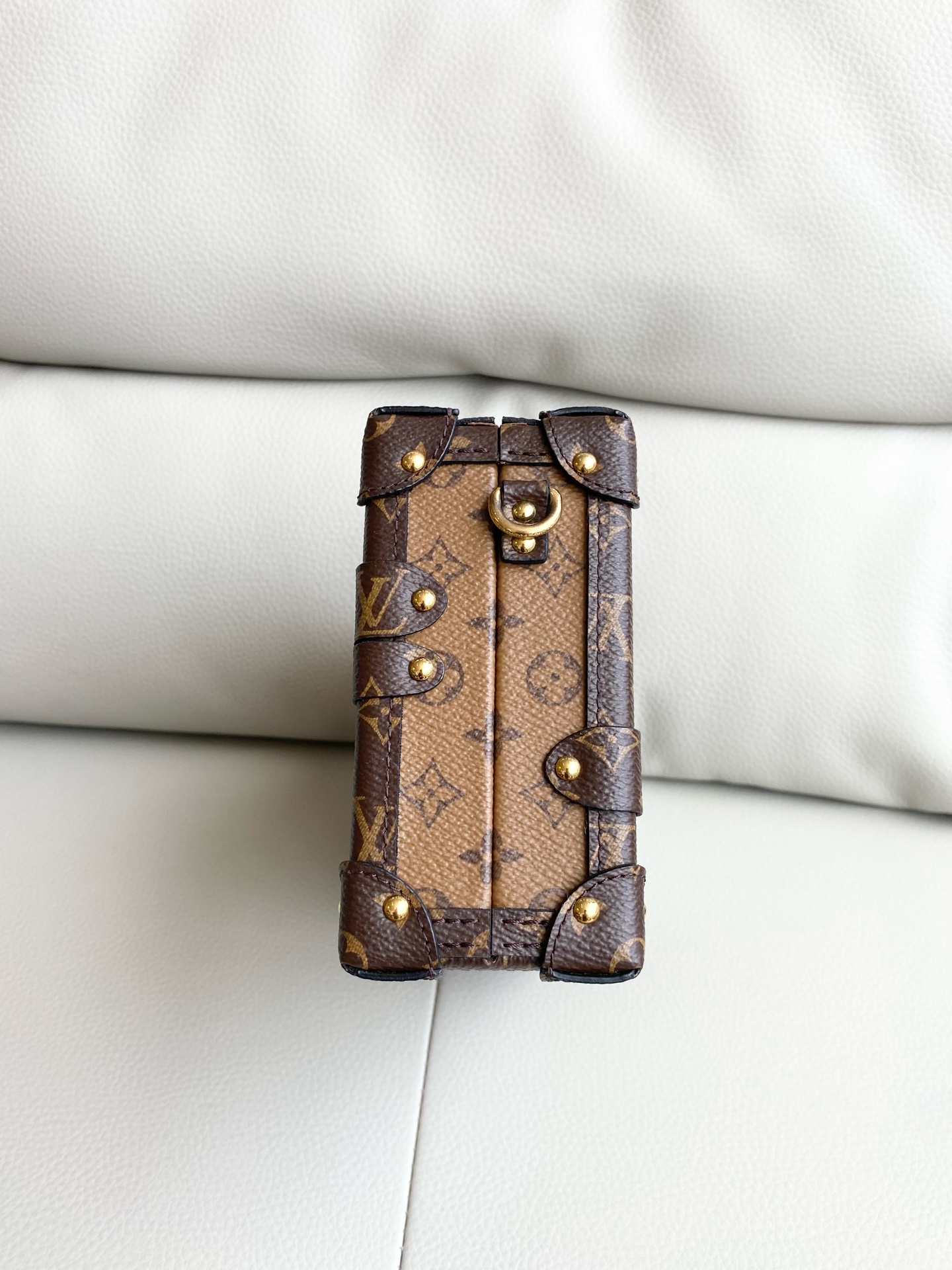 LV Petite Malle Reversible Monogram Hard Box Bag M45960 Chip Authentic - Image 5