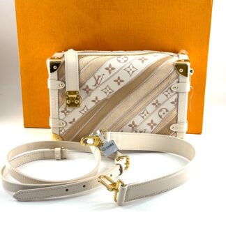 LV Louis Vuitton Side Trunk Dune Soft Box Bag 24cm Authentic