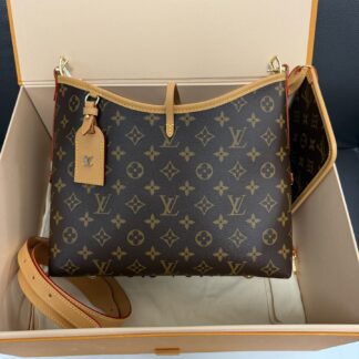 LV Carryall Small Monogram Canvas Top Handle Bag Authentic