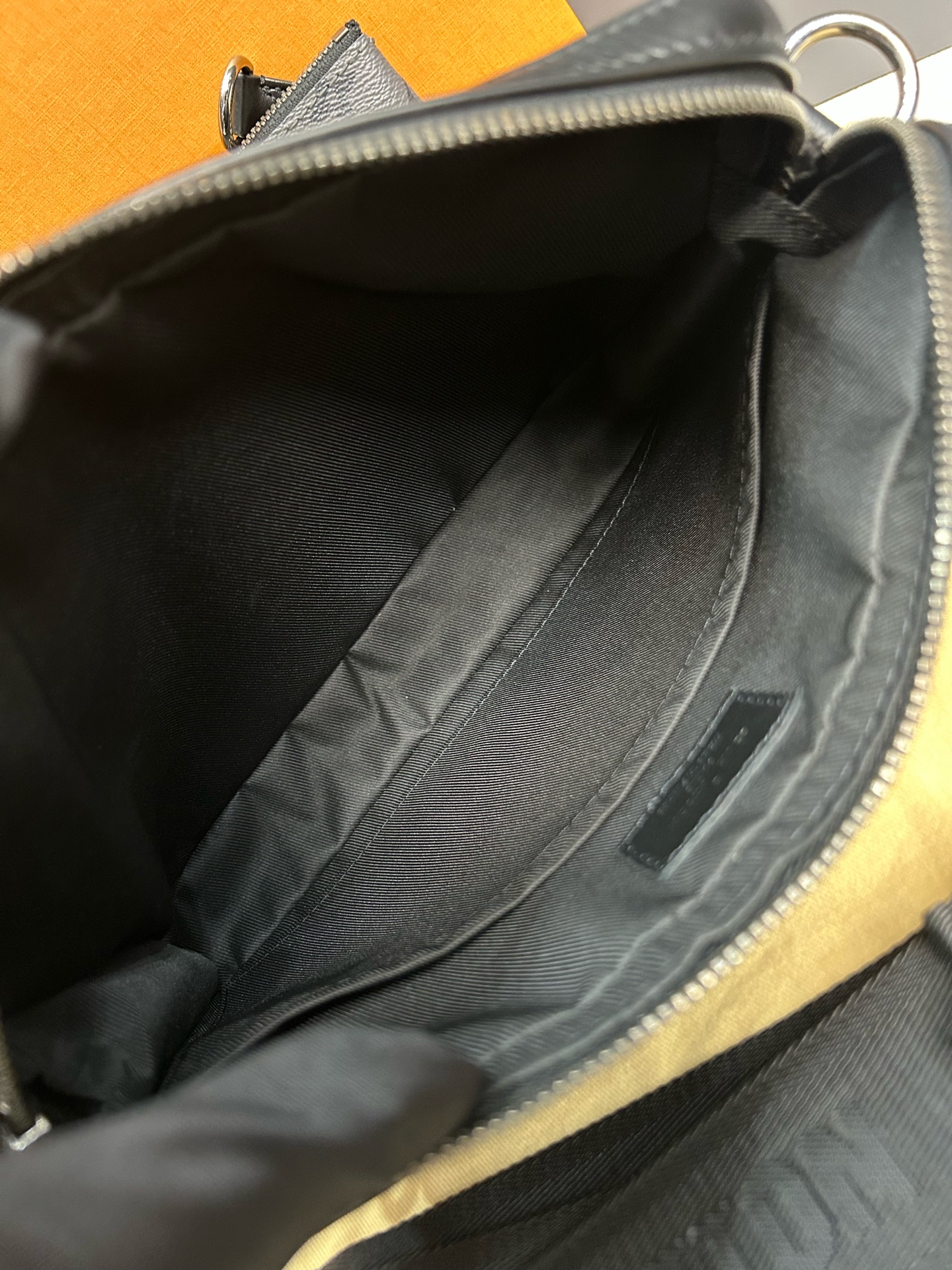 LV Trio Messenger Bag Black Coated Canvas Authentic - Image 9
