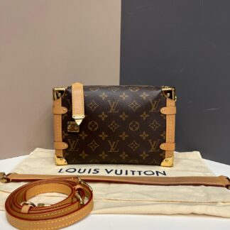 LV Louis Vuitton Side Trunk Soft Box Bag 24x15x7.5cm Authentic