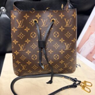 LV Black Bucket Bag 99% New with Chip & Code Authentic