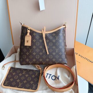 Louis Vuitton Carryall PM Monogram Canvas Shoulder Bag Authentic