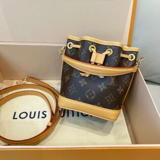Louis Vuitton Monogram Nano Bucket Bag with Film, July Receipt, Box & Authentic