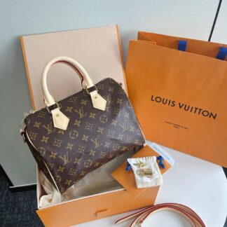 Louis Vuitton Speedy 25 Monogram Handbag Authentic