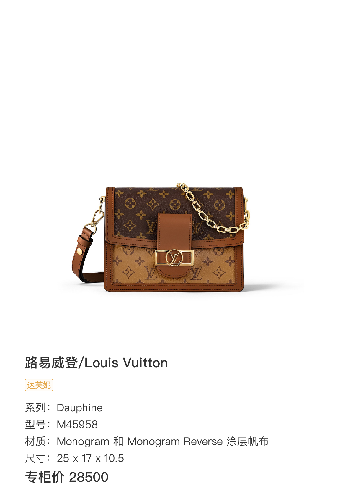 Louis Vuitton Dauphine Bicolor Chip Medium 25x17x10.5 Authentic - Image 6