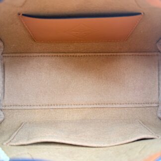 MCM Ella Boston Bag Monogram Canvas Leather Mini Brown Cognac Authentic