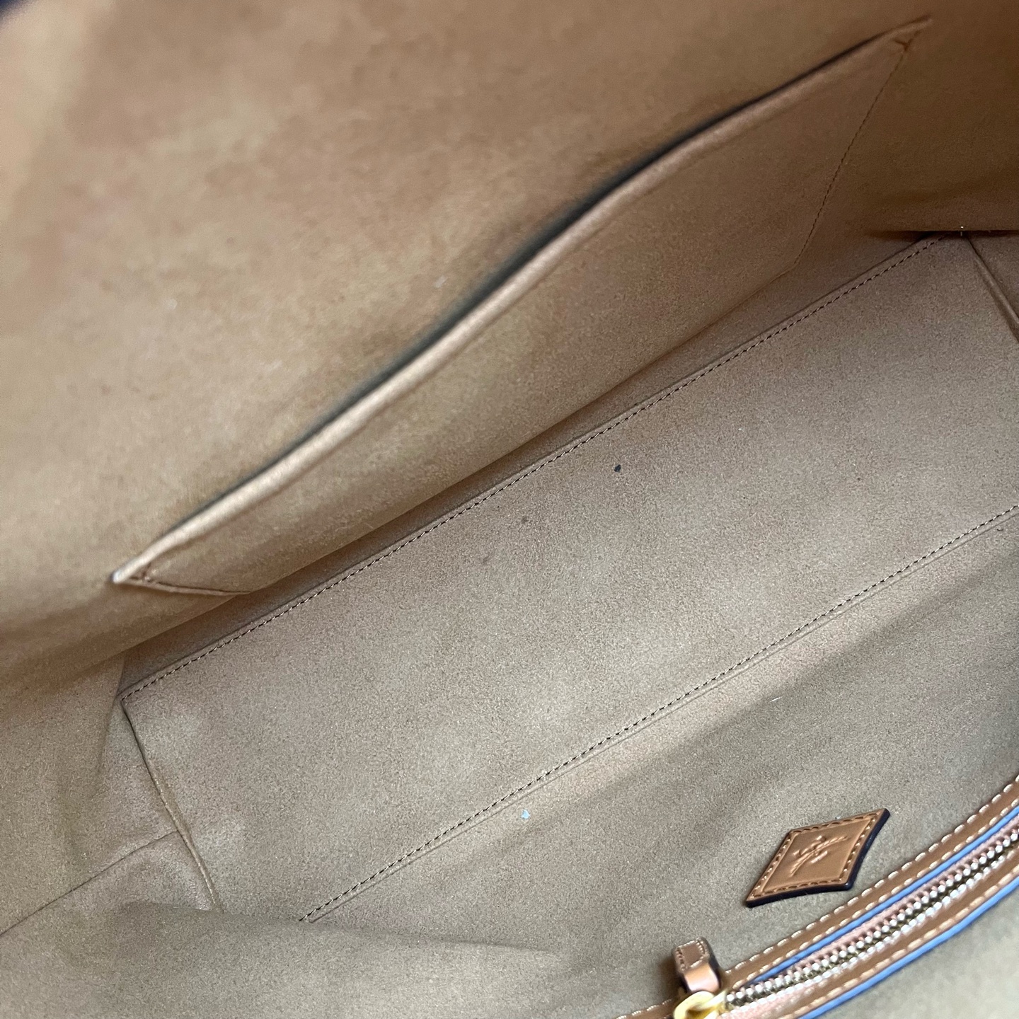 MCM Aren Visetos Monogram Canvas Hobo Shoulder Bag Brown Cognac Authentic - Image 6